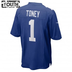Kinder New York Giants Trikot Kadarius Toney 1 Nike Royal 2021 NFL Draft
